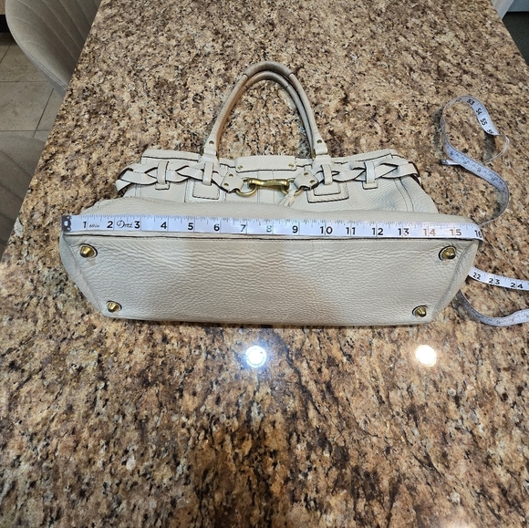 Coach Hampton Off White Leather Carryall Satchel Purse Handbag 10529 - Picture 12 of 16